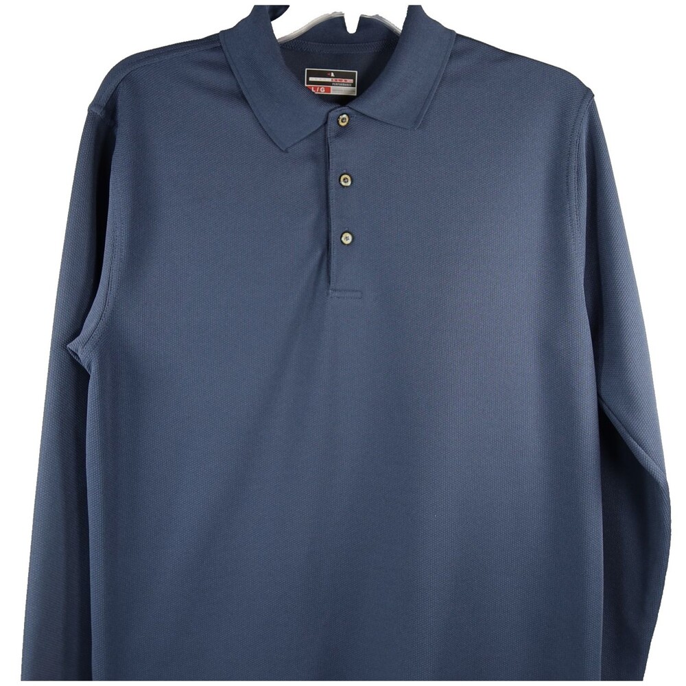 Grand Slam Performance Golf Polo Shirt Men's Size Large Long Sleeve Navy